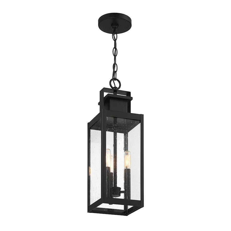 Savoy House Ascott 3-Light Outdoor Hanging Lantern, Matte Black