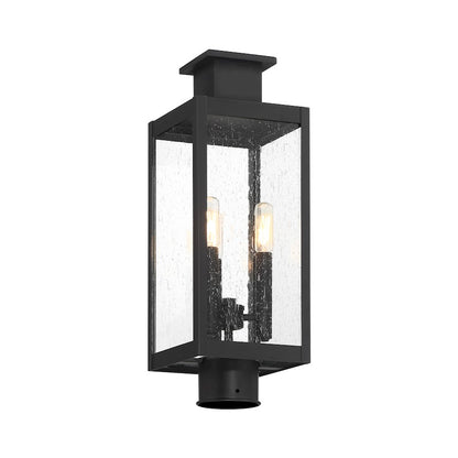 Savoy House Ascott 3-Light Outdoor Post Lantern, Matte Black