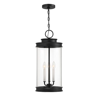 Savoy House Englewood 3-Light Outdoor Hanging Lantern, Matte Black