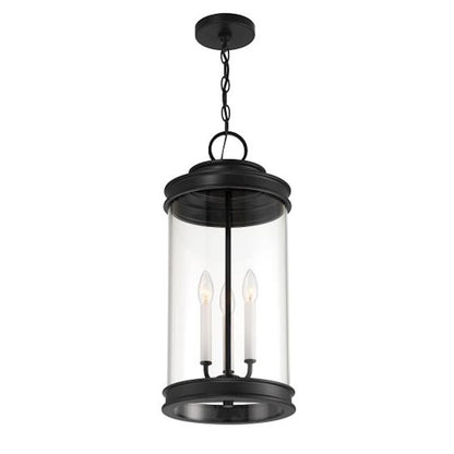 Savoy House Englewood 3-Light Outdoor Hanging Lantern, Matte Black