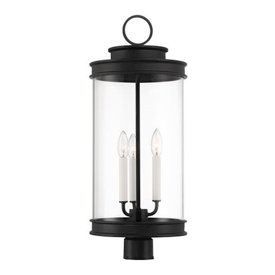 Savoy House Englewood 3-Light Outdoor Post Lantern, Matte Black - 5-902-BK