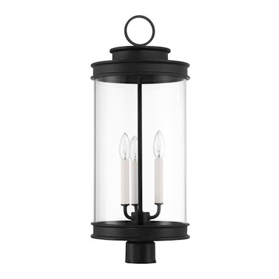 Savoy House Englewood 3-Light Outdoor Post Lantern, Matte Black