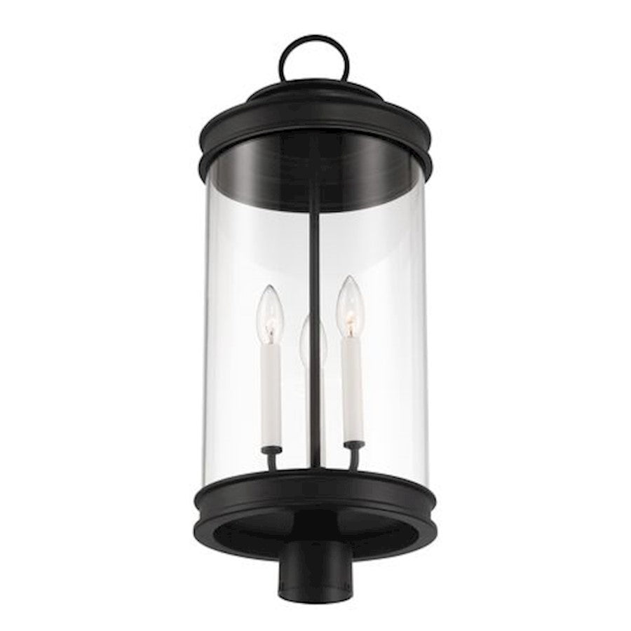 Savoy House Englewood 3-Light Outdoor Post Lantern, Matte Black