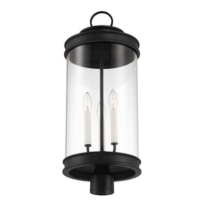 Savoy House Englewood 3-Light Outdoor Post Lantern, Matte Black