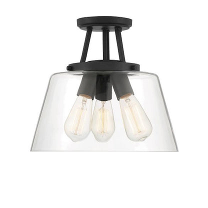 Savoy House Calhoun 3-Light Ceiling Light, Matte Black - 6-1024-3-89