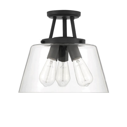 Savoy House Calhoun 3-Light Ceiling Light, Matte Black