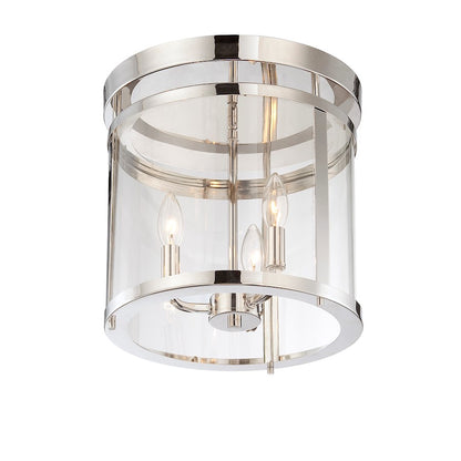 Savoy House Penrose 3-Light Ceiling Light, Polished Nickel