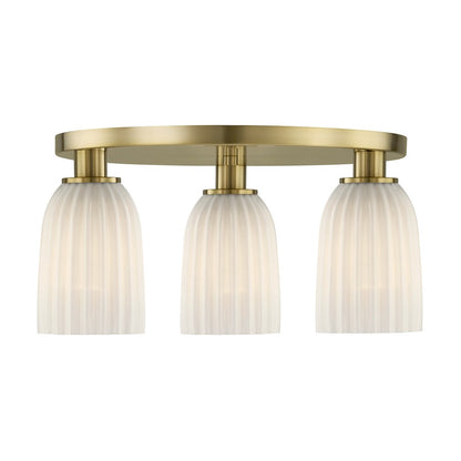 Savoy House Essentials Baldwin 3Lt Flush Mount, Noble Brass