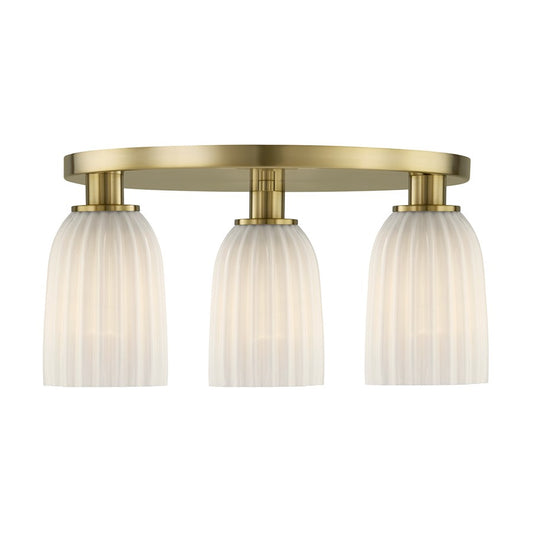 Savoy House Essentials Baldwin 3Lt Flush Mount, Noble Brass