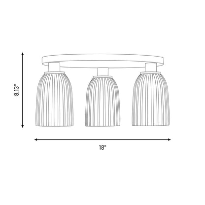 Savoy House Essentials Baldwin 3Lt Flush Mount, Noble Brass