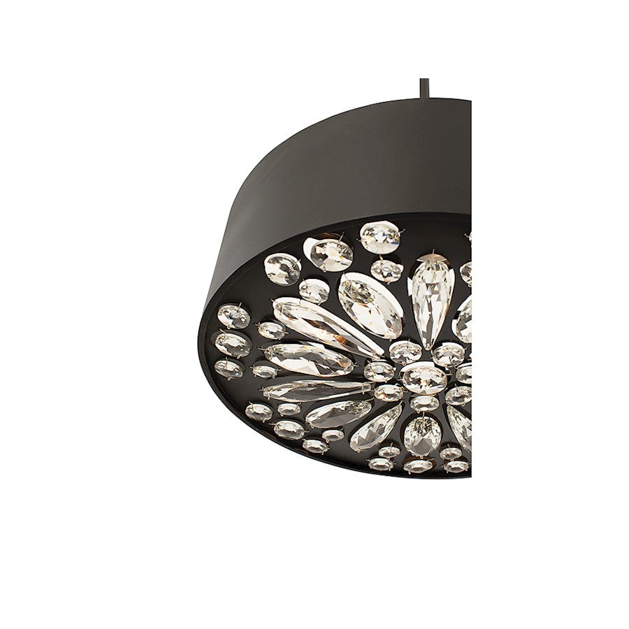 Savoy House Azores 4Lt Conv Semi-Flush/Pendant, Black Cashmere