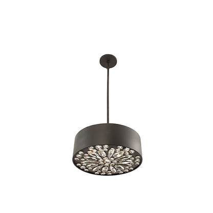 Savoy House Azores 4Lt Conv Semi-Flush/Pendant, Black Cashmere