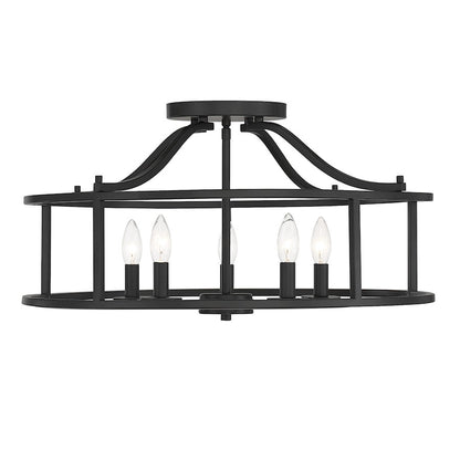 Savoy House Stockton 5-Light Ceiling Light, Matte Black - 6-1679-5-89