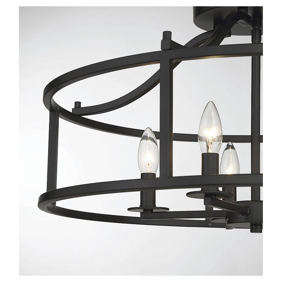 Savoy House Stockton 5-Light Ceiling Light, Matte Black