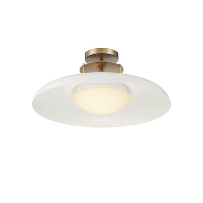 Savoy House Gavin 1-Light Ceiling Light, White/Warm Brass Accents