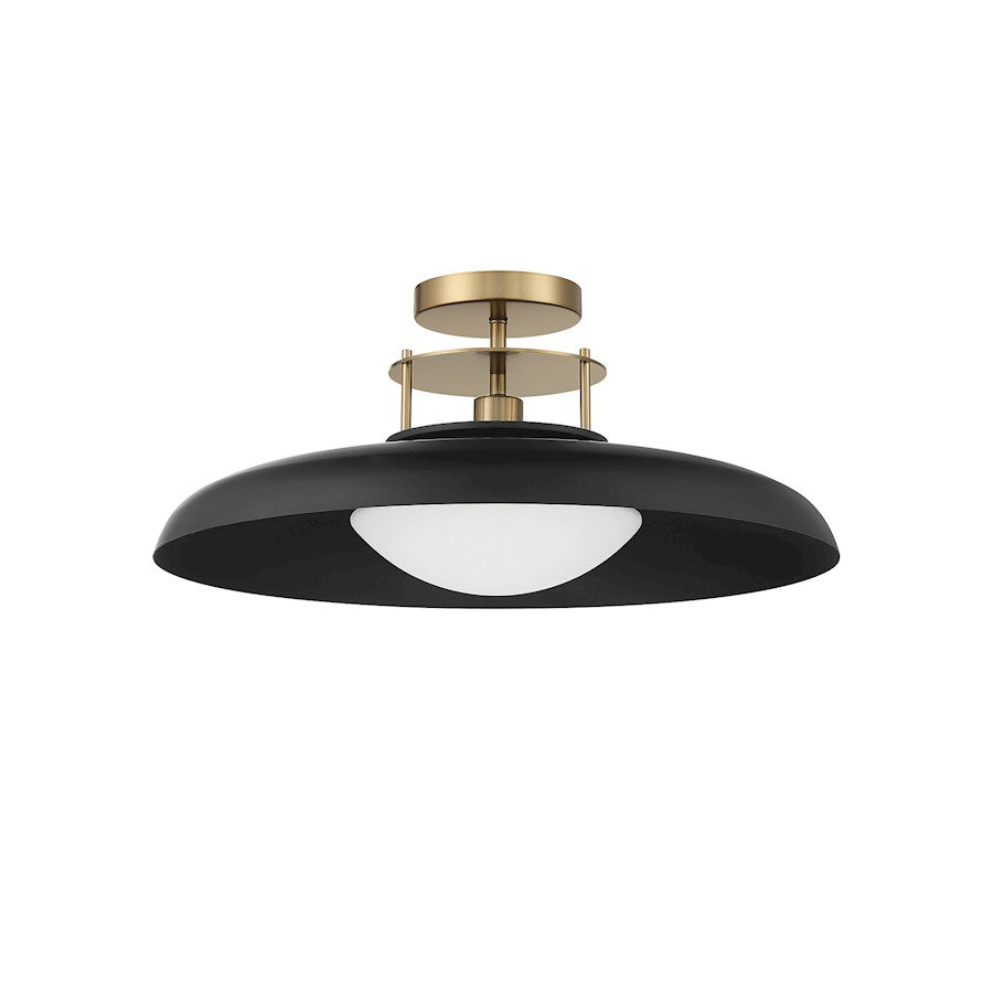 Savoy House Gavin 1Lt Ceiling Light, Black/Brass