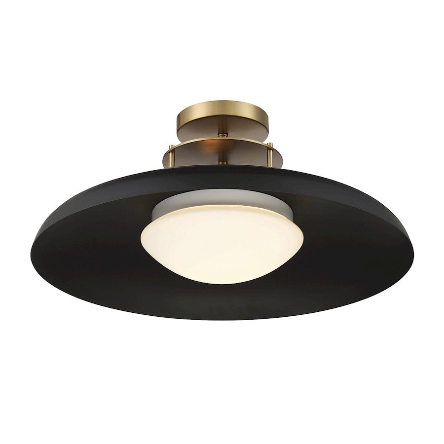 Savoy House Gavin 1Lt Ceiling Light, Black/Brass