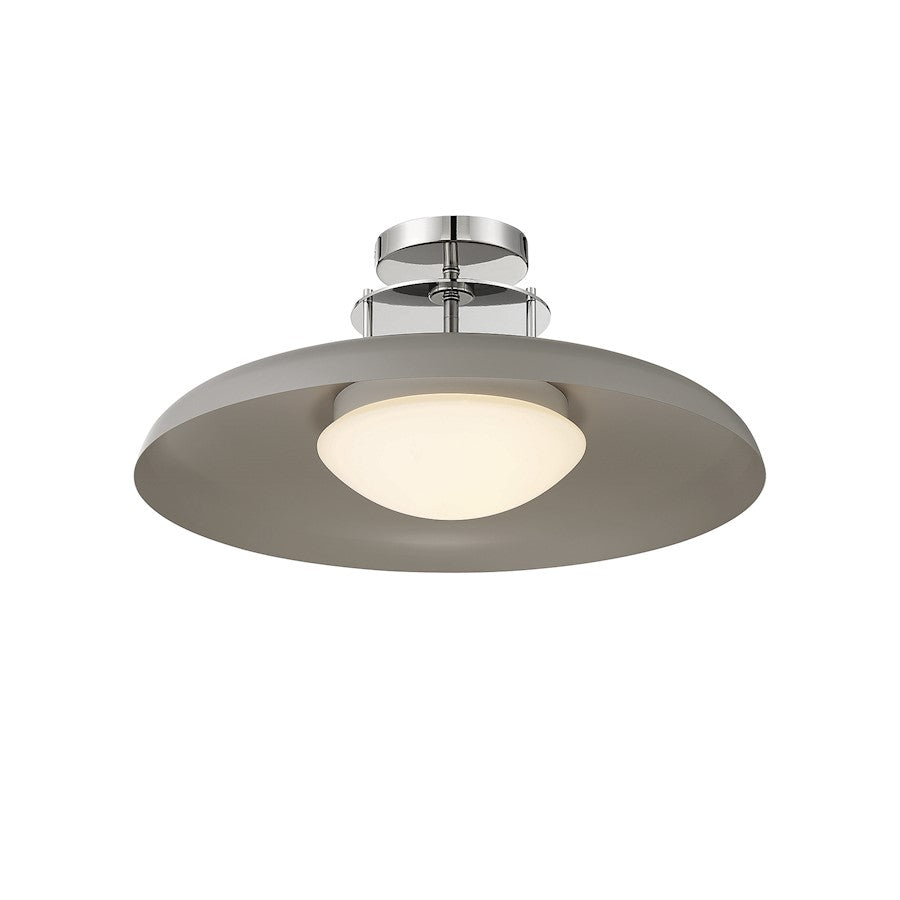 Savoy House Gavin 1Lt Ceiling Light, Gray/ Nickel