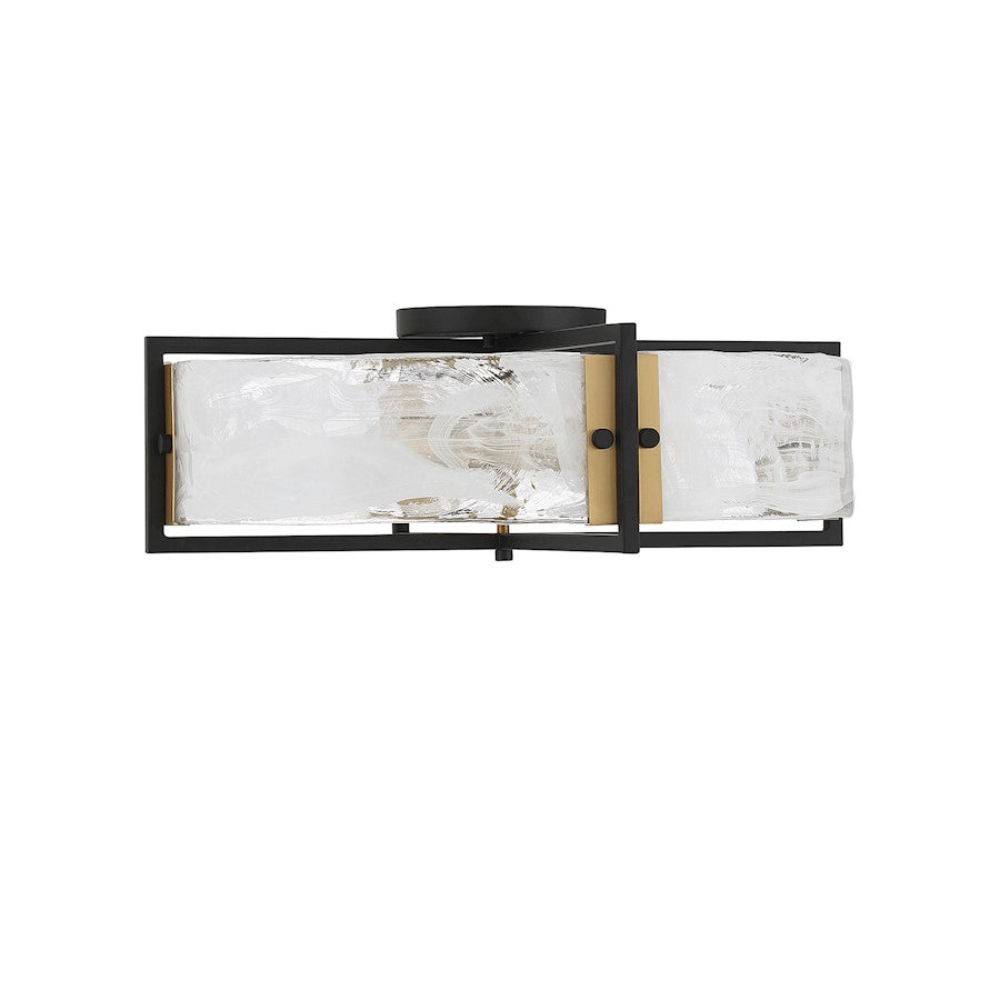 Savoy House Hayward 4Lt Ceiling Light, Black/Brass