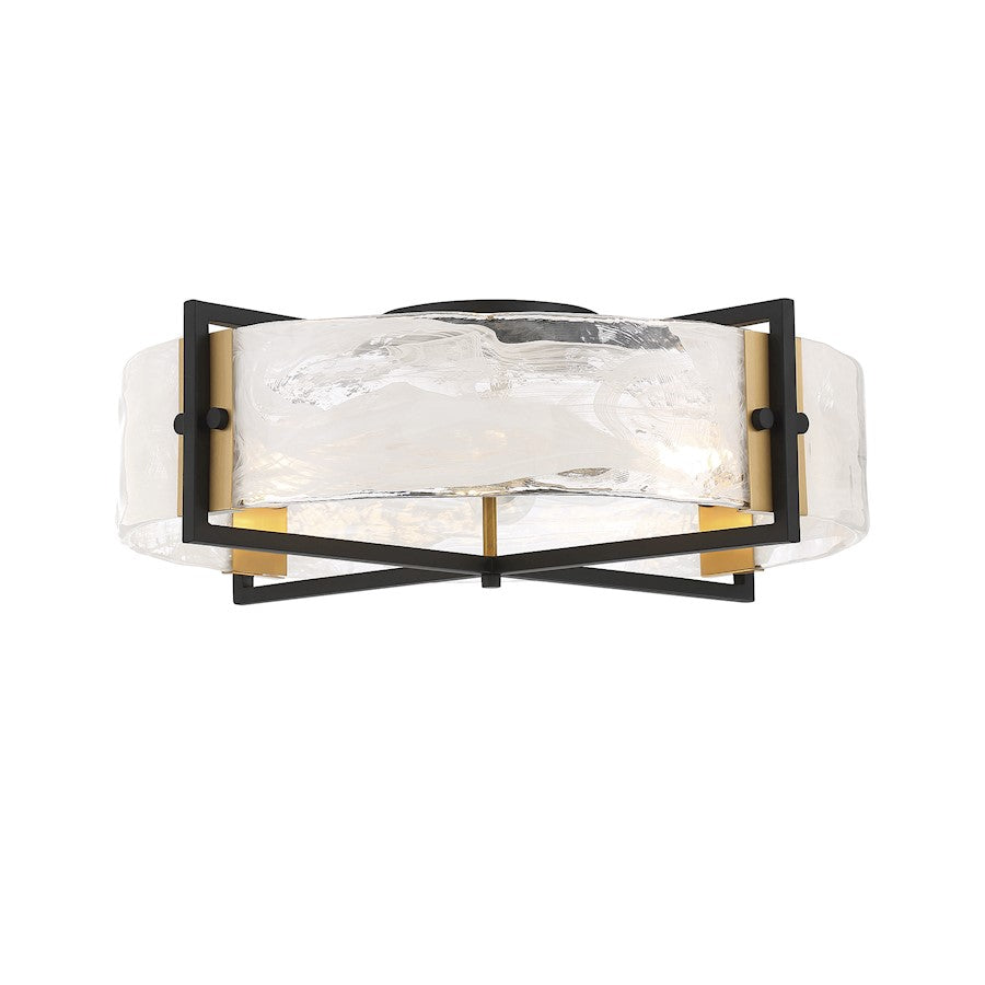 Savoy House Hayward 4Lt Ceiling Light, Black/Brass