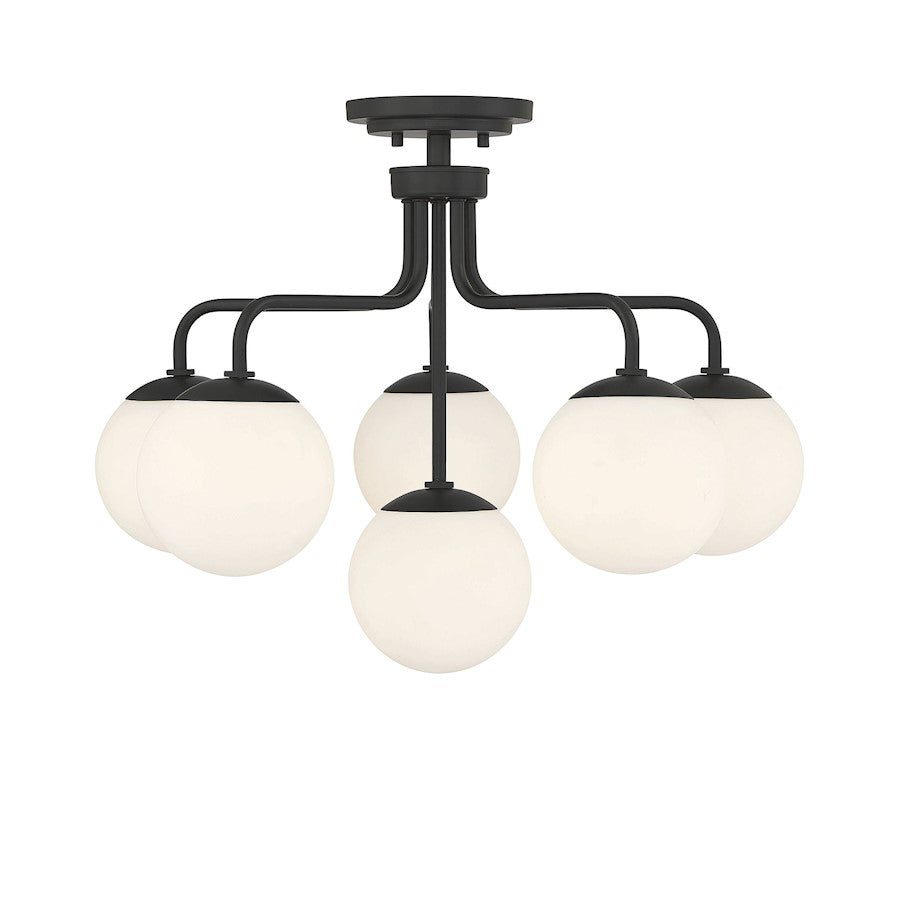 Savoy House Marco 6-Light Ceiling Light, Matte Black