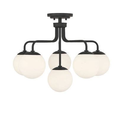 Savoy House Marco 6-Light Ceiling Light, Matte Black