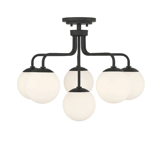 Savoy House Marco 6-Light Ceiling Light, Matte Black