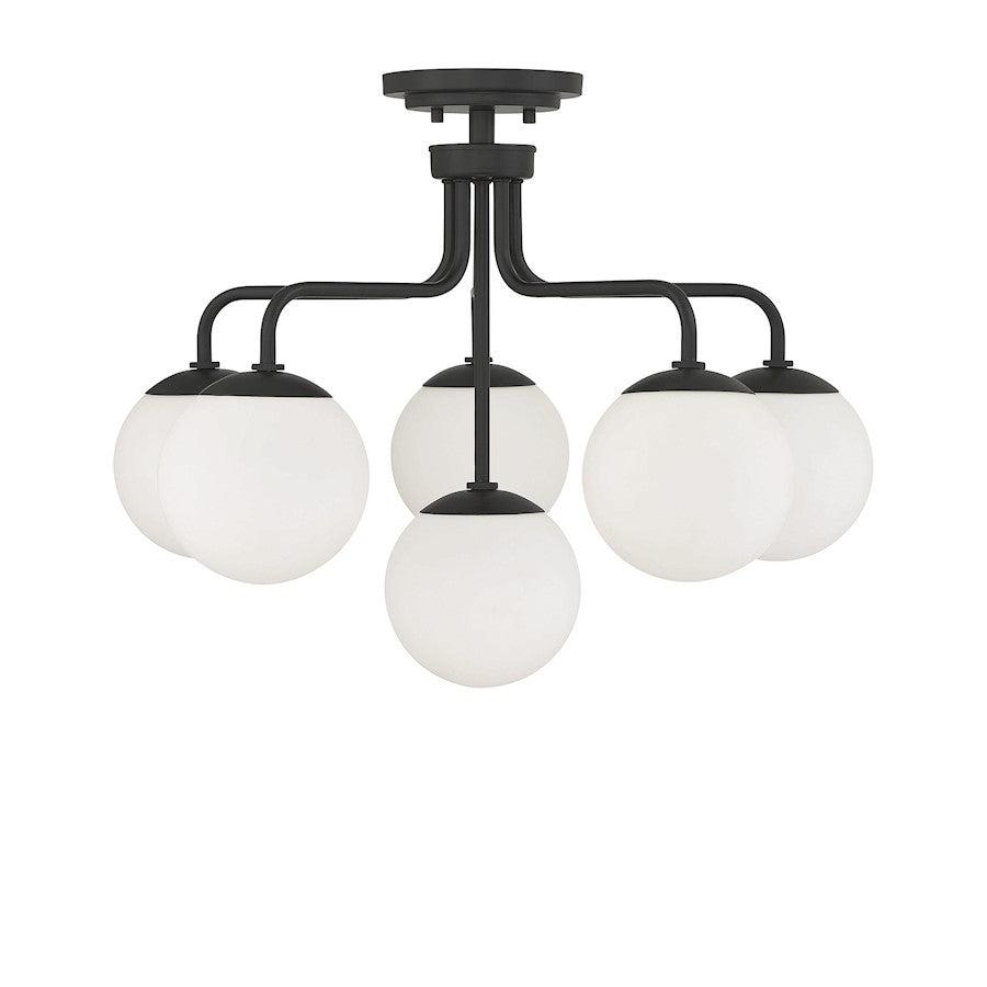 Savoy House Marco 6-Light Ceiling Light, Matte Black