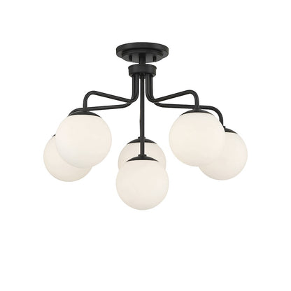Savoy House Marco 6-Light Ceiling Light, Matte Black