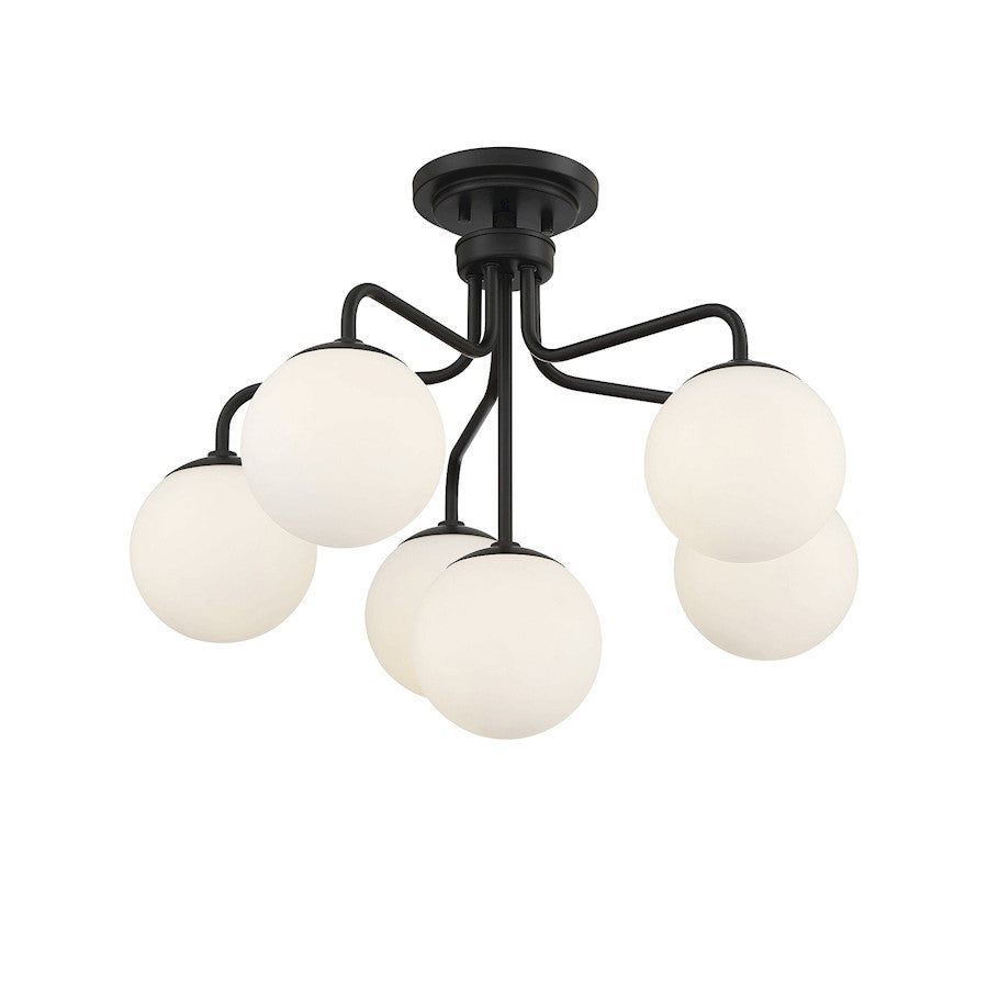 Savoy House Marco 6-Light Ceiling Light, Matte Black