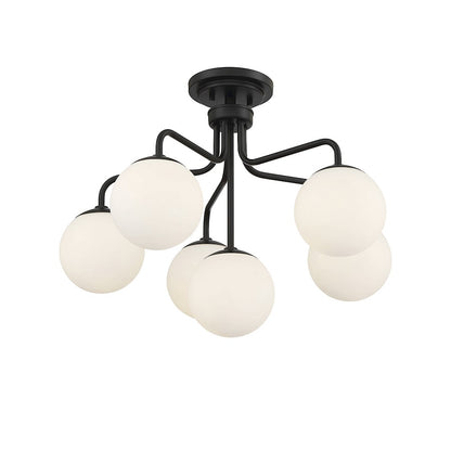 Savoy House Marco 6-Light Ceiling Light, Matte Black