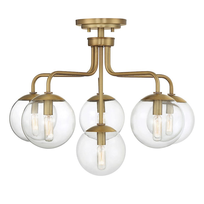 Savoy House Marco 6-Light Ceiling Light, Warm Brass - 6-1951-6-322