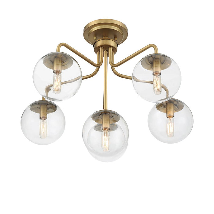 Savoy House Marco 6-Light Ceiling Light, Warm Brass