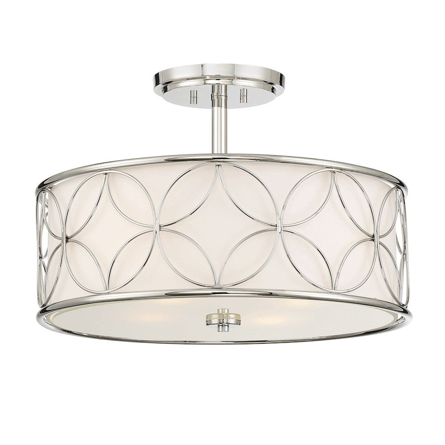 Savoy House Reid 4-Light Ceiling Light, Polished Nickel