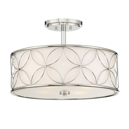 Savoy House Reid 4-Light Ceiling Light, Polished Nickel