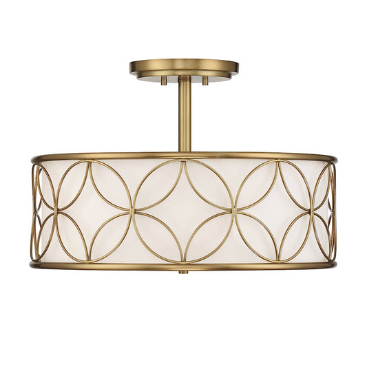 Savoy House Reid 4-Light Ceiling Light, Warm Brass