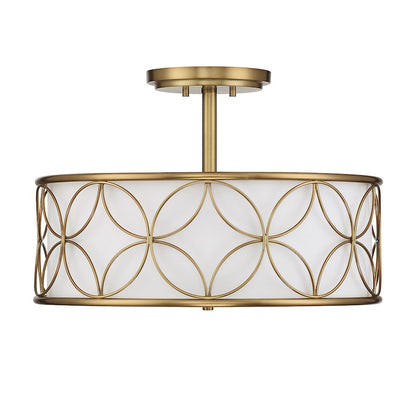 Savoy House Reid 4-Light Ceiling Light, Warm Brass