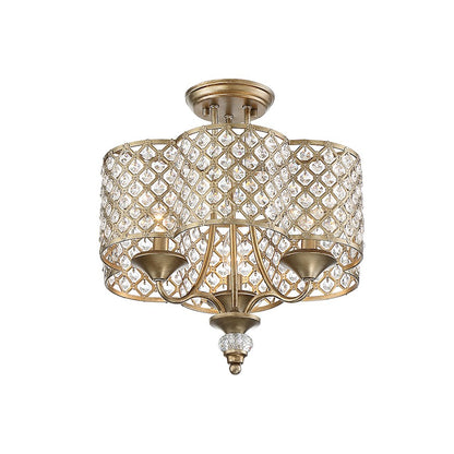 Savoy House Regis 3 Light Semi Flush in Pyrite