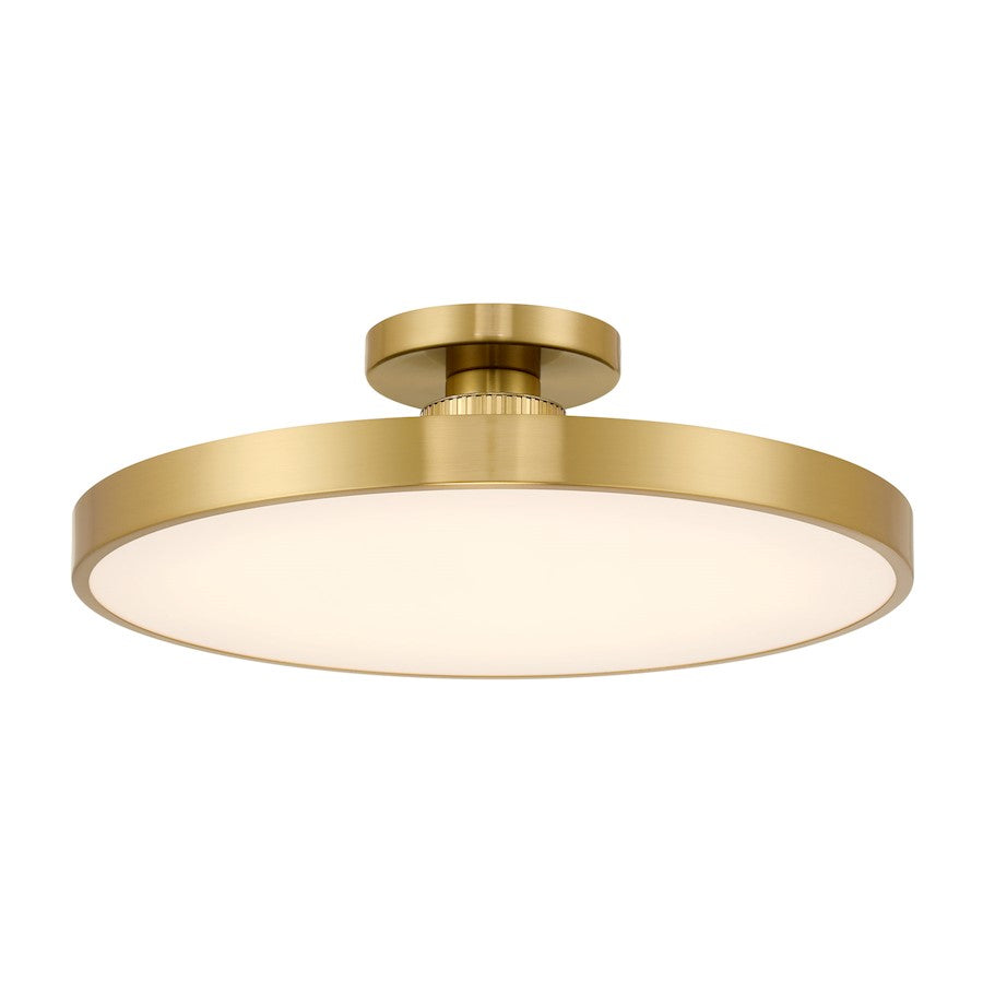 Savoy House Thayer 1 Light Semi-Flush, Warm Brass - 6-2969-1-322
