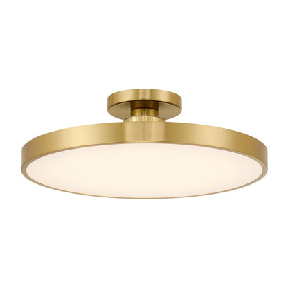 Savoy House Thayer 1 Light Semi-Flush, Warm Brass - 6-2969-1-322