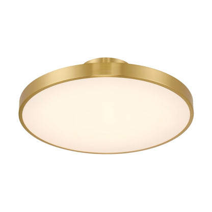 Savoy House Thayer 1 Light Semi-Flush, Warm Brass