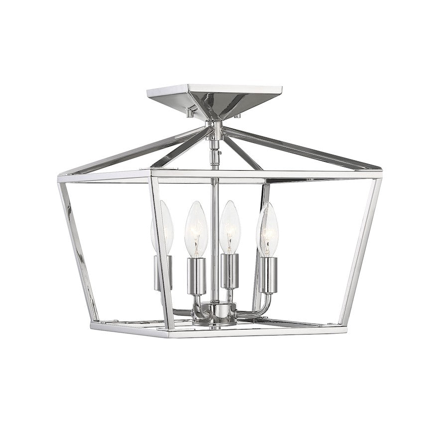 Savoy House Townsend 4-Light Ceiling Light, Polished Nickel