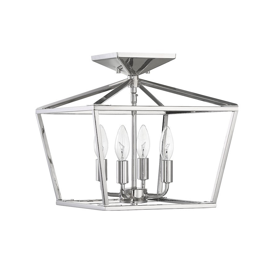 Savoy House Townsend 4-Light Ceiling Light, Polished Nickel