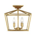 Savoy House Townsend 4-Light Ceiling Light, Warm Brass - 6-328-4-322