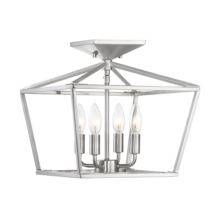 Savoy House Townsend 4-Light Ceiling Light, Satin Nickel