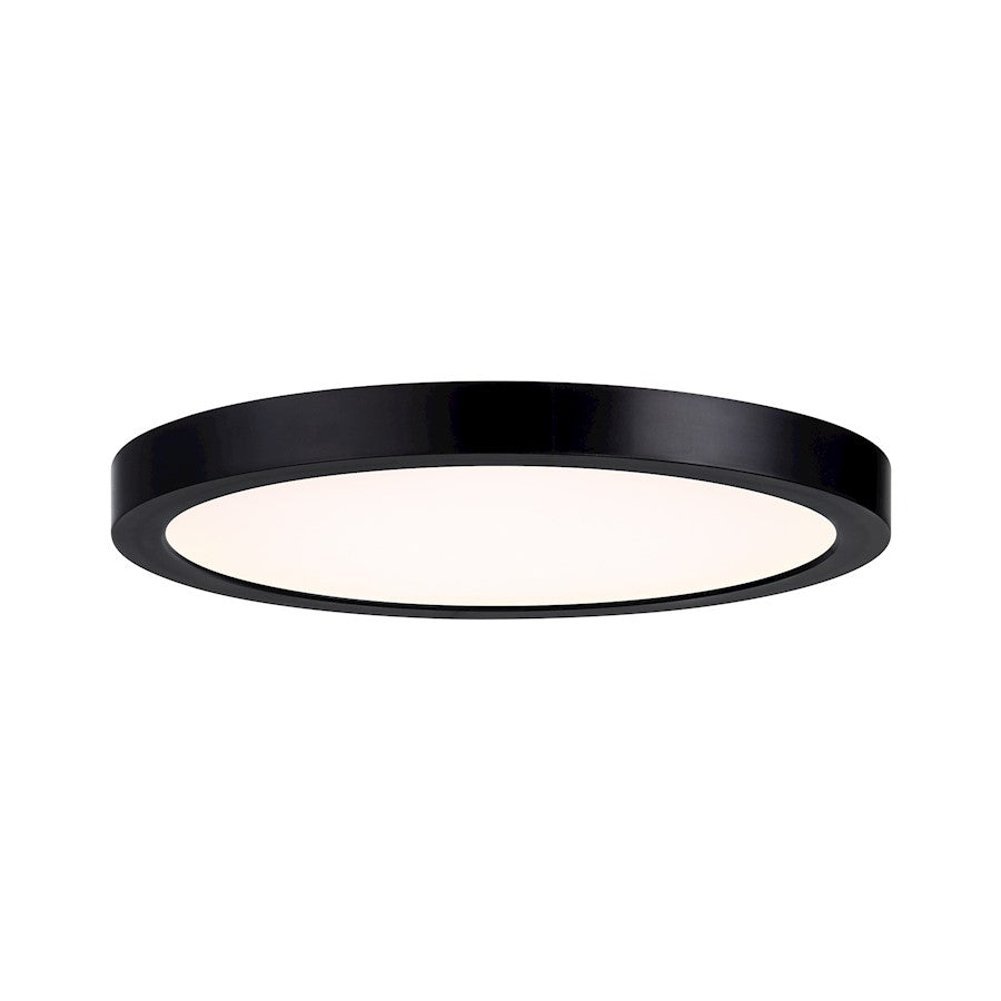 Essentials 1 Light 10" LED Flush Mount, Black/Clear