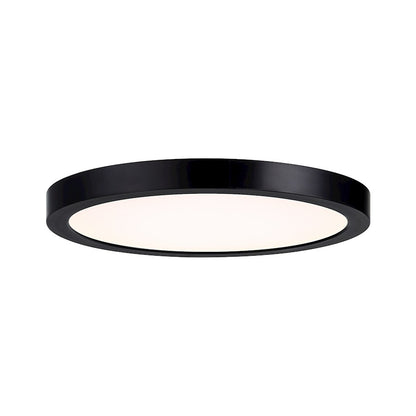 Essentials 1 Light 10" LED Flush Mount, Black/Clear