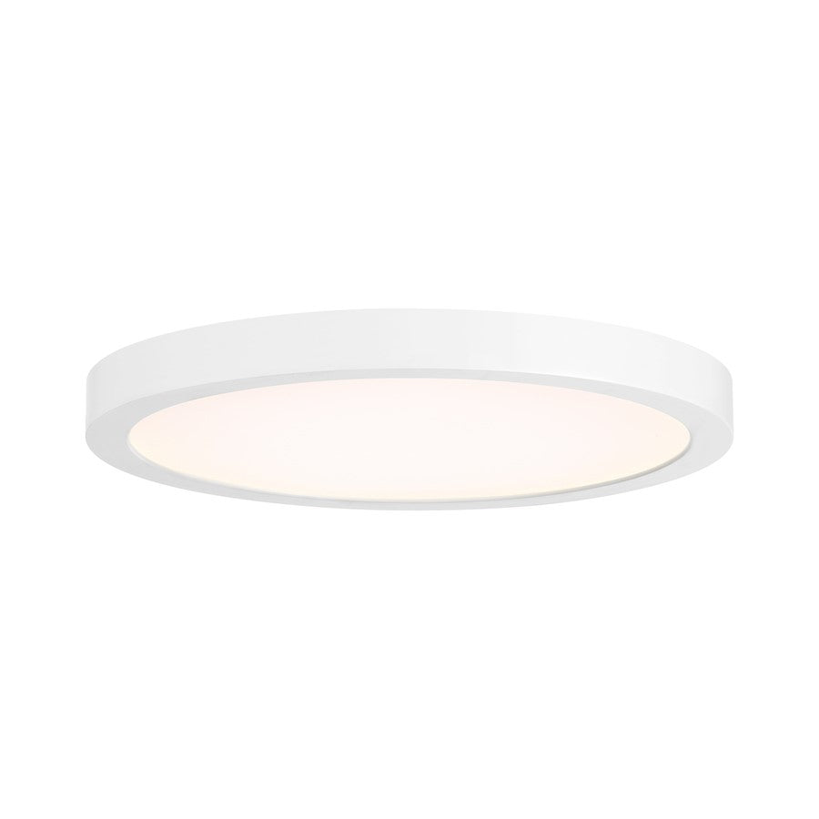 Essentials 1 Light 10" LED Flush Mount, White/Clear
