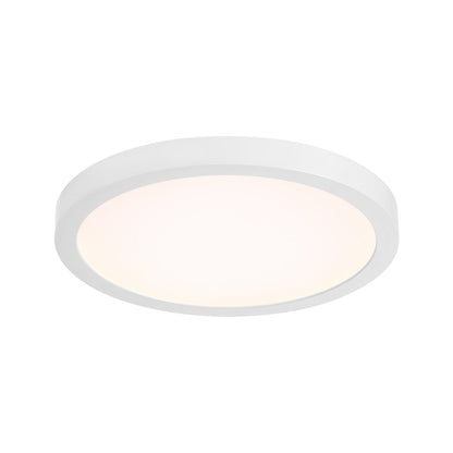 Essentials 1 Light 10" LED Flush Mount, White/Clear