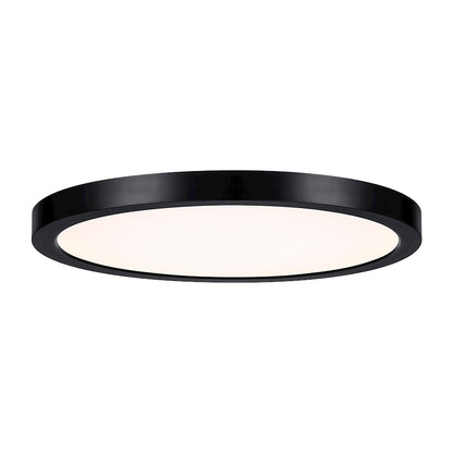 Essentials 1 Light 12" LED Flush Mount, Black/Clear